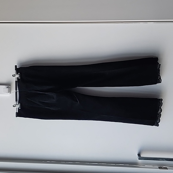 Vintage Moiselle Floral Sequon Embroidery Cotton Velvet Corduroy Trouser Pants - Picture 6 of 8